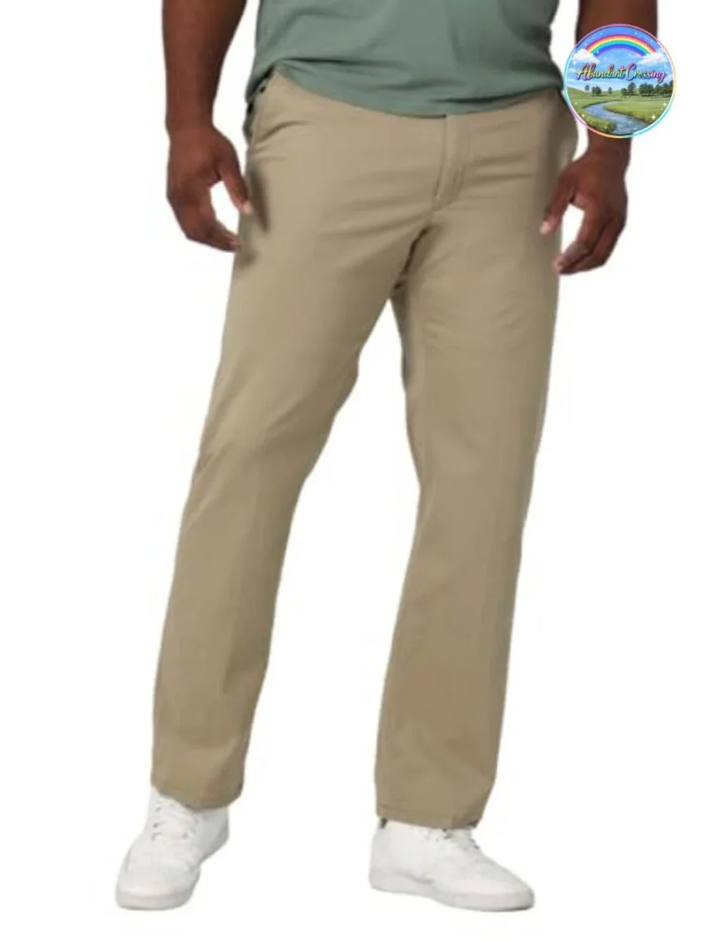 Lee Big & Tall Straight Fit Casual Chino Pants, 98% Cotton 2% Spandex, Zipper